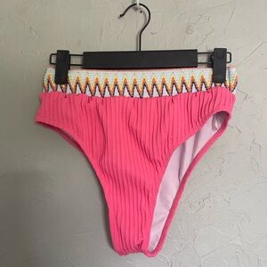 Pink Shein high waisted bathing suit